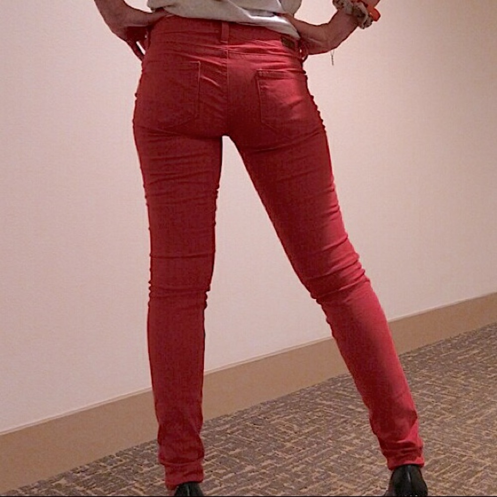 Paige Verdugo Ultra Skinny jeans Size 25 in Red - Picture 4 of 6